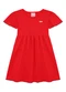 Duduka - Vestido Bebê Estampa com Fita na Cintura  Bege - variação: Vermelho