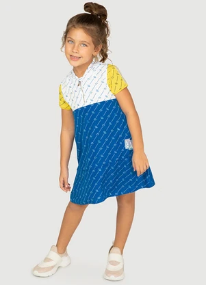 Lilica Ripilica - Vestido com Repelência a Água Azul - LILICA RIPILICA