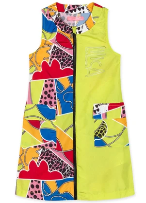 Lilica Ripilica - Vestido com Repelência a Água Verde - LILICA RIPILICA