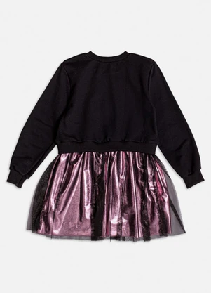Momi - Vestido com Saia de Tule Preto - MOMI