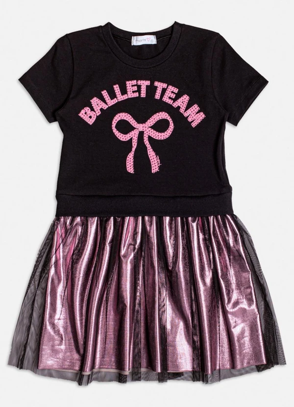 Momi - Vestido com Saia de Tule Preto