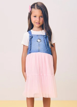 Momi - Vestido com Saia em Tule da Hello Kitty - MOMI