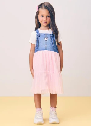 Momi - Vestido com Saia em Tule da Hello Kitty - MOMI