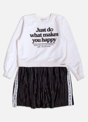 Momi - Vestido com Saia Plissada Branco - MOMI