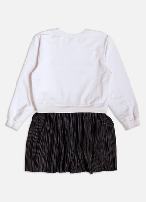 Momi - Vestido com Saia Plissada Branco - MOMI