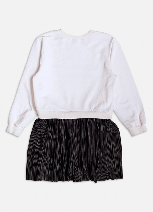 Momi - Vestido com Saia Plissada Branco 2