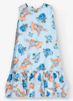 Trick Nick - Vestido com Sobreposicao Azul - TRICK NICK