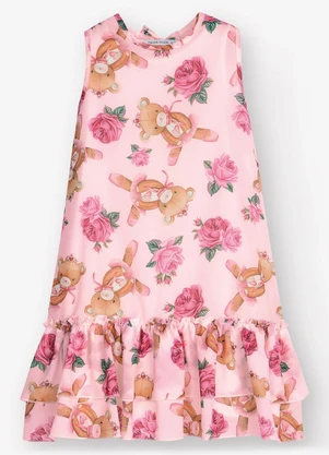 Trick Nick - Vestido com Sobreposicao Rosa - TRICK NICK