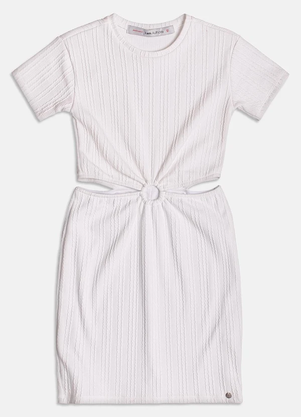 I Am - Vestido com Vazado Branco