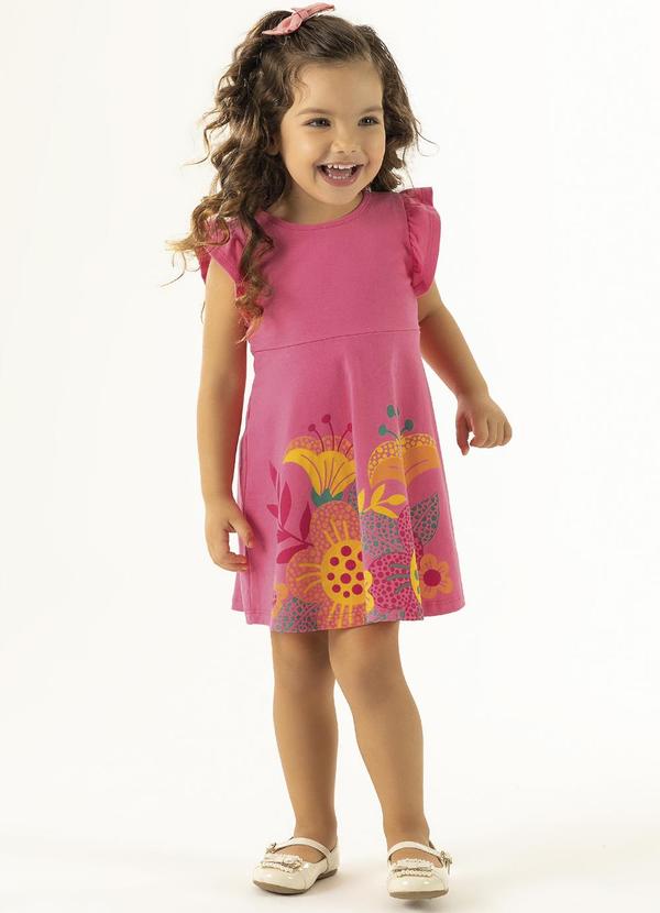 Cativa Kids - Vestido Comfort Estampado Amarelo