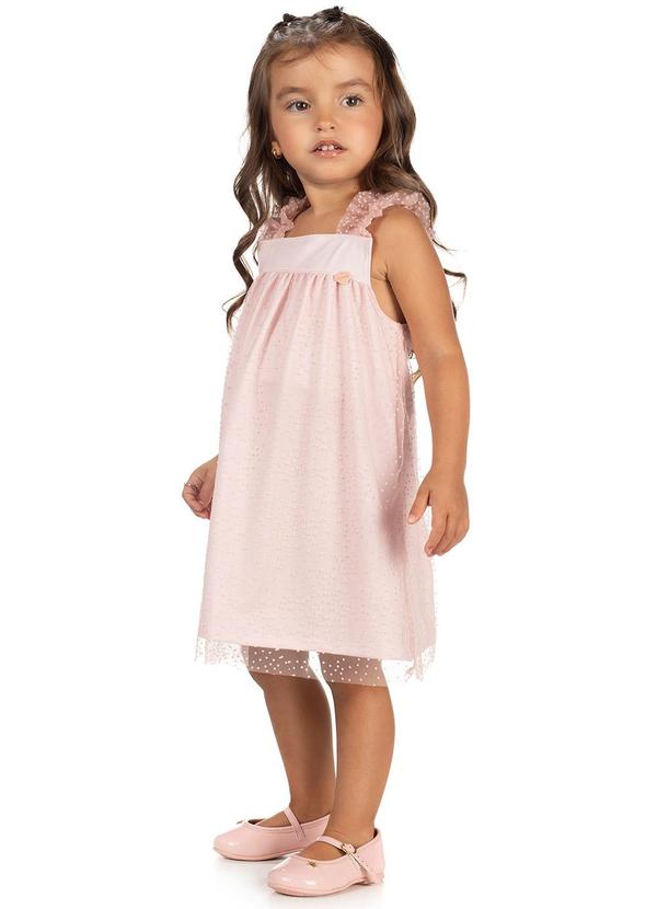 Amada - Vestido Conceito em Malha Crepe e Tule Rosa 1