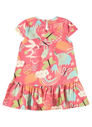 Malwee Kids - Vestido Coral Amplo Ilustrações - MALWEE KIDS