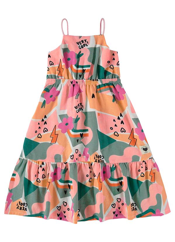 Malwee Kids - Vestido Coral Midi Marias Very Cool