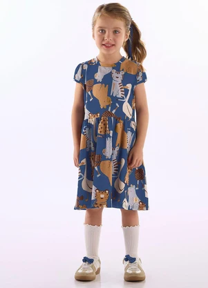 Up Baby - Vestido Cotton Bichos Estampado - UP BABY