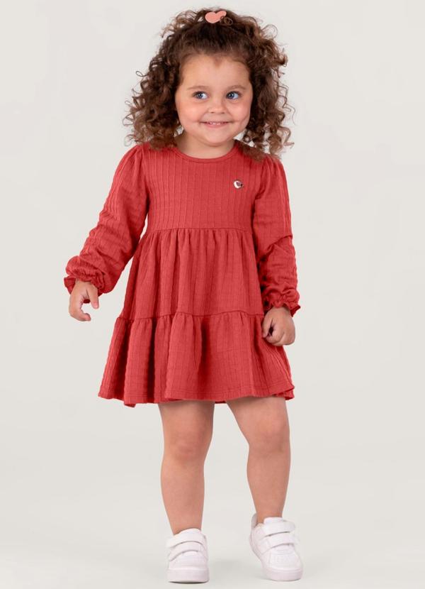 Brandili - Vestido Cotton Infantil Menina Rosa
