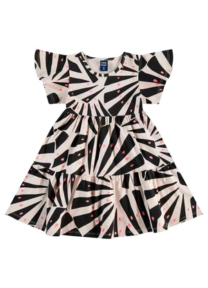 Bee Loop - Vestido Cotton Infantil Preto - BEE LOOP
