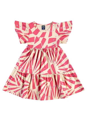 Bee Loop - Vestido Cotton Infantil Rosa - BEE LOOP