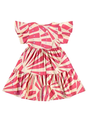 Bee Loop - Vestido Cotton Infantil Rosa - BEE LOOP