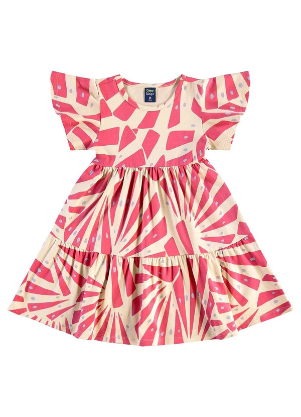 Bee Loop - Vestido Cotton Infantil Rosa
