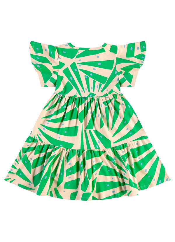Bee Loop - Vestido Cotton Infantil Verde 2