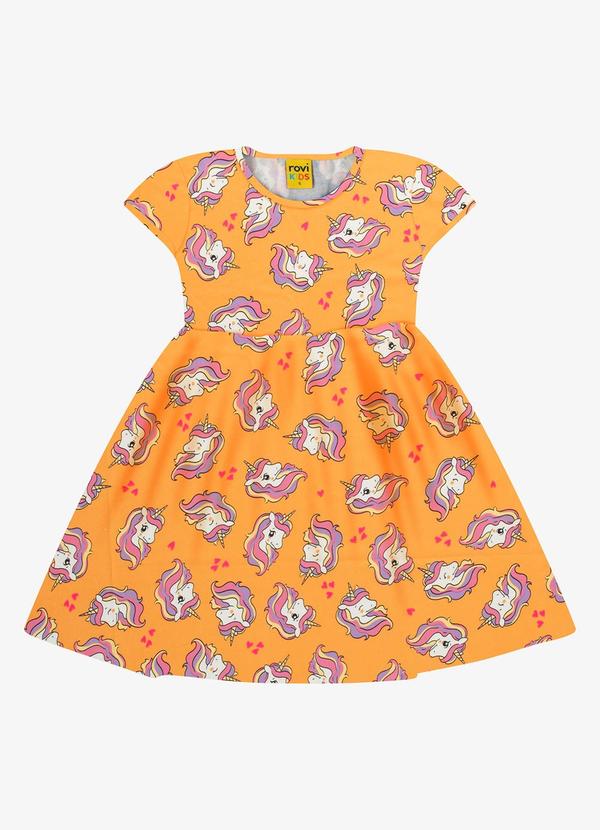 Rovi Kids - Vestido Cotton Laranja