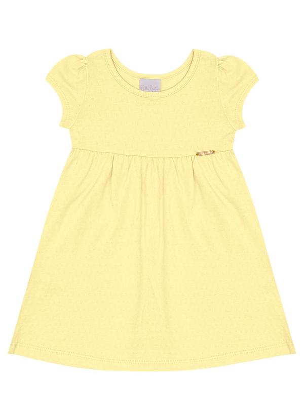 Pulla Bulla - Vestido Cotton Leve Trabalhado Amarelo