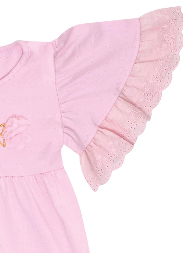 Pulla Bulla - Vestido Cotton Leve Trabalhado Rosa 2