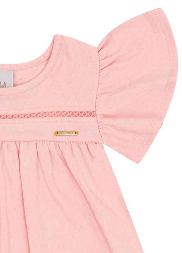 Pulla Bulla - Vestido Cotton Leve Trabalhado Rosa 2