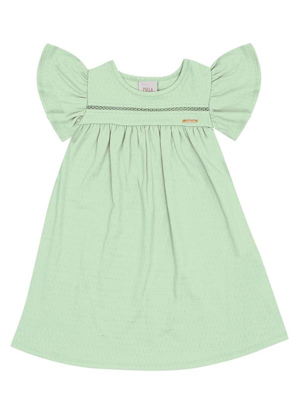 Pulla Bulla - Vestido Cotton Leve Trabalhado Verde