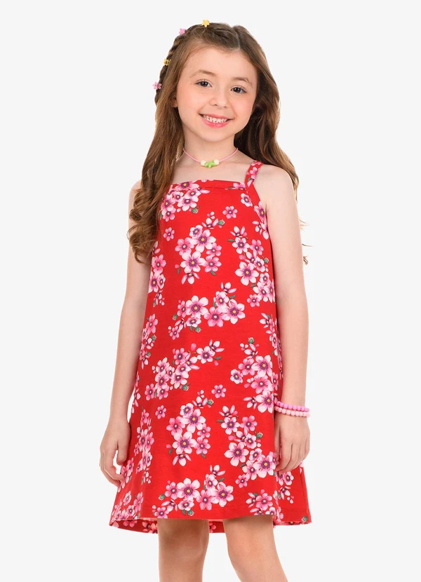 Rovi Kids - Vestido Cotton Vermelho