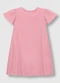 Carinhoso - Vestido Curto Amplo Acetinado Branco - variação: Rosa