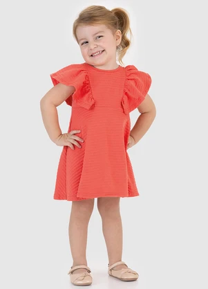 Carinhoso - Vestido Curto Amplo Laranja - CARINHOSO