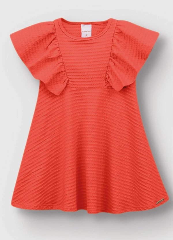 Carinhoso - Vestido Curto Amplo Laranja 2