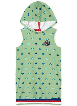 Lilica Ripilica - Vestido Curto com Capuz Infantil Menina Verde - LILICA RIPILICA