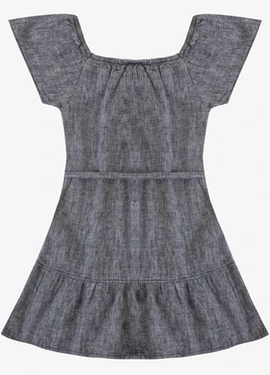 Select - Vestido Curto com Cinto de Algodão Preto - SELECT