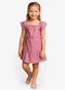 Select - Vestido Curto Infantil com Cinto de Algodão Azul - variação: Vermelho