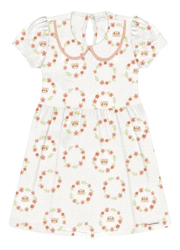 Alakazoo - Vestido Curto com Mangas Curtas e Pompons Verde