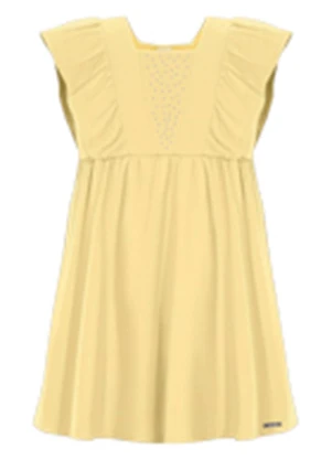 Alakazoo - Vestido Curto com Strass Amarelo - ALAKAZOO