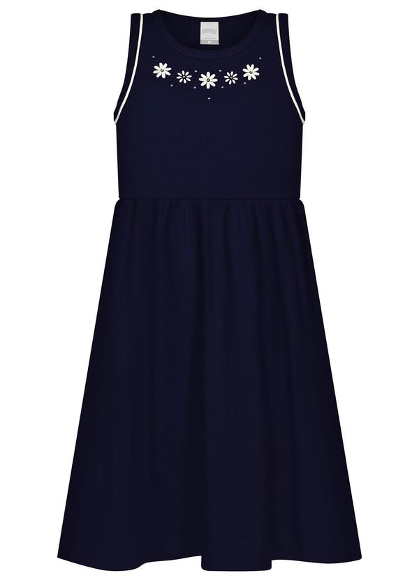 Alakazoo - Vestido Curto com Strass Penteada Azul