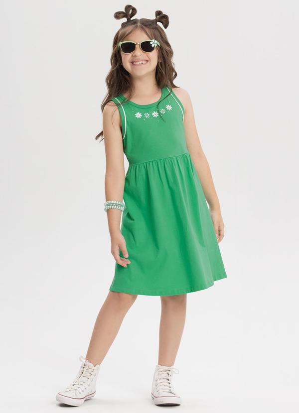 Alakazoo - Vestido Curto com Strass Penteada Verde