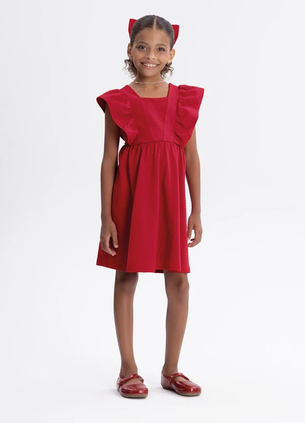 Alakazoo - Vestido Curto com Strass Vermelho 1