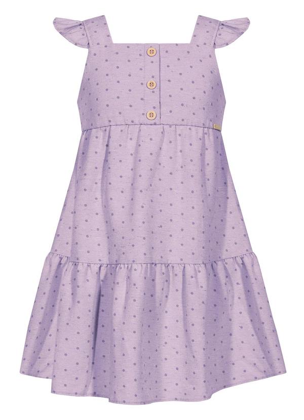 Alakazoo - Vestido Curto de Alças com Babado e Botões Rosa 3