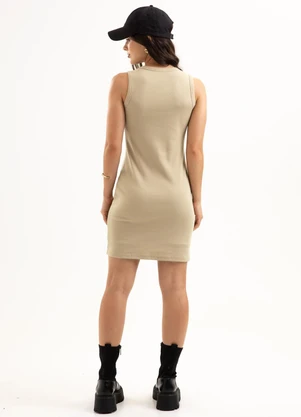 Cativa You - Vestido Curto em Canelado Tricô Marrom - CATIVA YOU