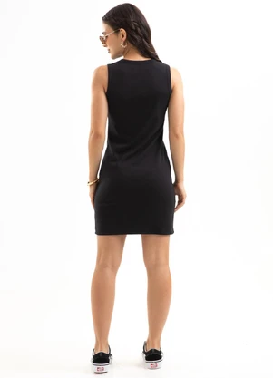 Cativa You - Vestido Curto em Canelado Tricô Preto - CATIVA YOU