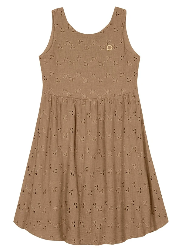 Carinhoso - Vestido Curto em Laíse Marrom