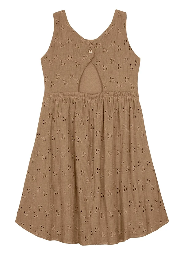 Carinhoso - Vestido Curto em Laíse Marrom 2