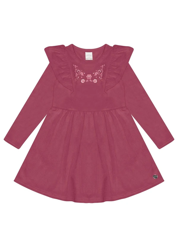 Alakazoo - Vestido Curto em Malha Plush Vermelho