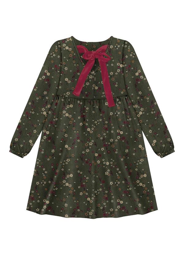 Alakazoo - Vestido Curto em Tecido Veludo Verde 4