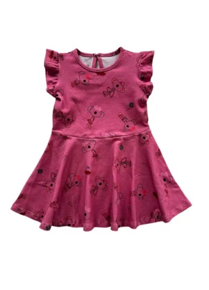 Lilica - Vestido Curto Estamapdo Rosa - LILICA