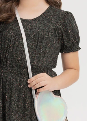 Alakazoo - Vestido Curto Estampado de em Malha Verde - ALAKAZOO